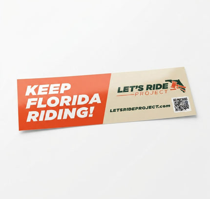 Let's Ride Project Bumper Sticker Donation